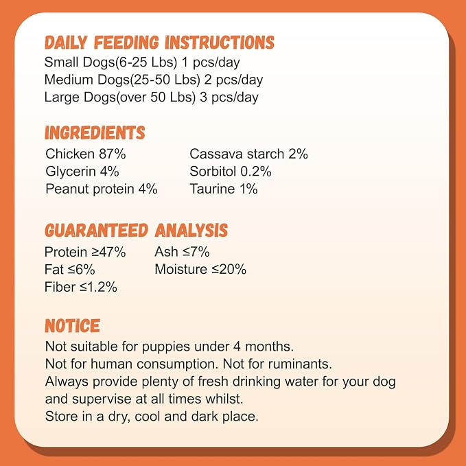 Pawmate Dog Treats Chicken Jerky Rings, Rawhide-Free Grain-Free Real Dried Tenders Natural Chicken Breast Dog Chewy Training Snacks for Small Medium Large Dogs Large Pack, 10.6 oz