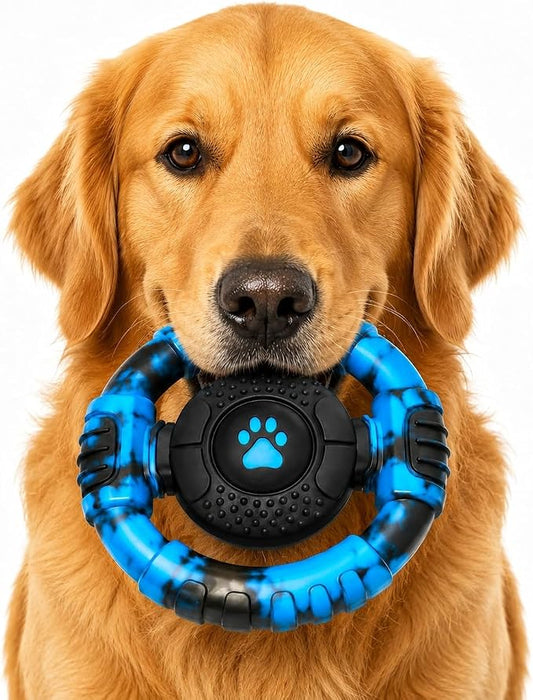 Pamlulu Tough Dog Toys for Aggressive Chewers, Indestructible Dog Toy for Large Dogs, Nylon Chew Toys for Medium Large Breed, Interactive Dog Toys to Keep Them Busy, Dog Birthday