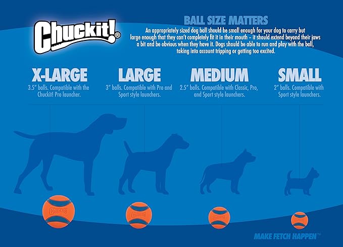Chuckit! Ultra Ball Dog Toy - Medium Bouncy Fetch Balls for Dogs 20-60 lbs - Made from Durable Rubber - Floating Water Pet Toys - Size Medium - 2.5-inch Diameter - Pack of 48