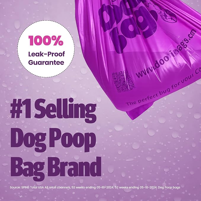 Happy Dootie Bags 10 Rolls.120 Bags with Handles. Clean, Quick and Convenient Pet Dog Poop Cleanup on Walks with Your Furry Friend. Made with Corn Starch. Strong and Leakproof. (Medium Size)