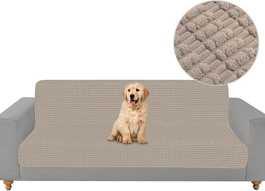 Foxdecor Dog Bed Cover Pet Couch Covers for Sofa, Anti-Slip Dog Mat Pet Pad Blanket for Sofa Chair Recliner Bed Furniture Protector, (Brown 58x82 inch)