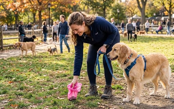 EZ Pick Up Pink Poop Bags - 1000 Dog Waste Bag Cat Puppy Waste Disposal | heavy duty, leak proof, large, 9x12