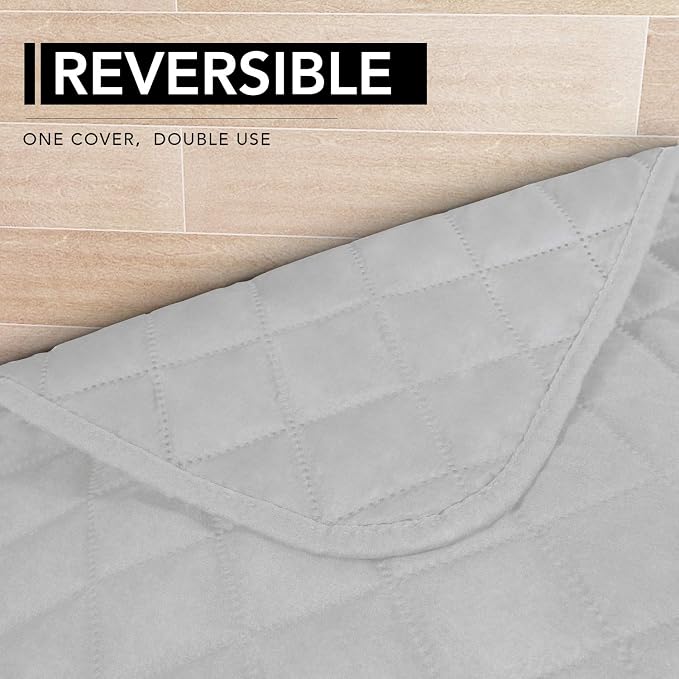 Easy-Going Sectional Couch Covers for Dogs L Shape Sofa Cover Reversible Sofa Slipcover Chaise Lounge Cover Furniture Protector Cover for Pets Dog Cat (42 x 68 inches, Light Gray/Light Gray)