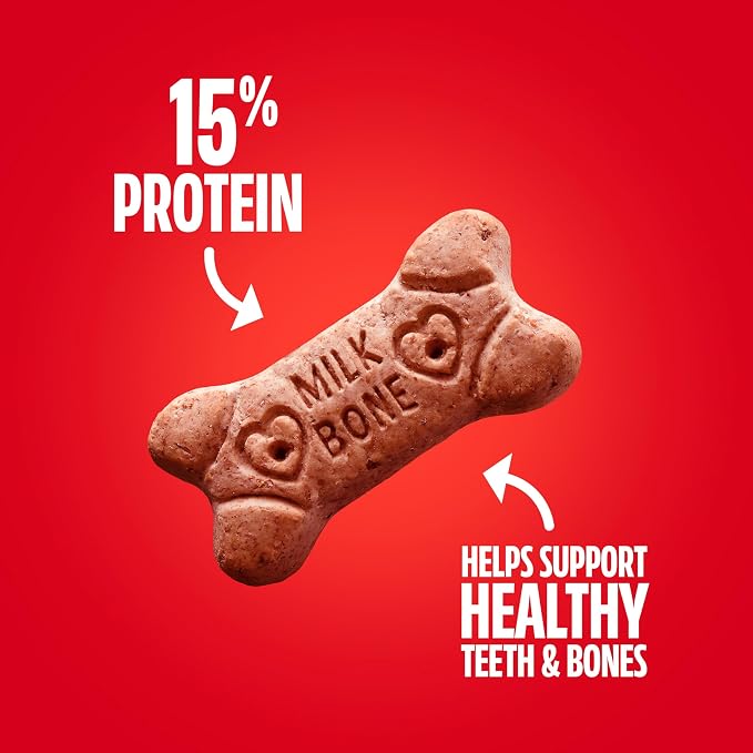 Milk-Bone Flavor Snacks Small Dog Biscuits, Flavored Crunchy Dog Treats, 24 Oz. Box