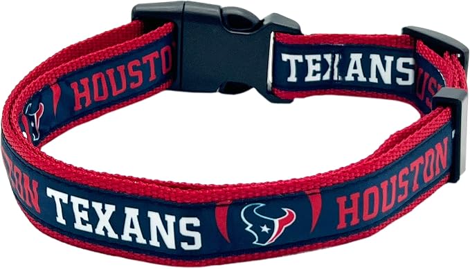 Pets First NFL Houston Texans Licensed PET COLLAR, Extra Large - Heavy-Duty, Strong, and Durable Dog Collar. Available in 31 Football Teams and 4 Sizes