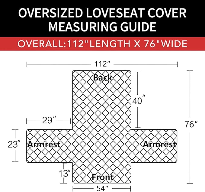 Easy-Going Sofa Slipcover Reversible Loveseat Sofa Cover Couch Cover for 2 Cushion Couch Furniture Protector with Elastic Straps for Pets Kids Dog Cat (Oversized Loveseat, Coffee/Ivory)