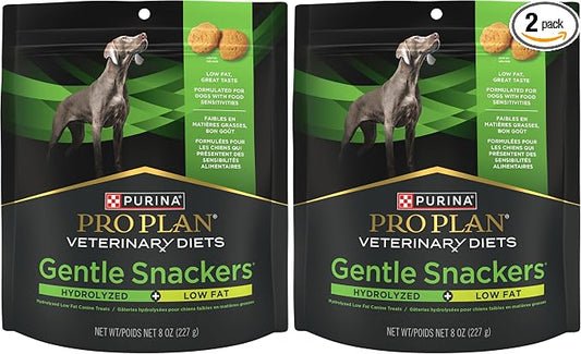 Pro Plan Veterinary Diets Purina Gentle Snackers Hydrolyzed Plus Low Fat Dog Treats - 8 oz. Pouch (Pack of 2)