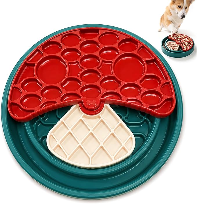 3-Level Slow Feeder Dog Bowl – Anti-Slip Interactive Feeder for Healthy & Calmer Eating, Reduces Boredom and Anxiety, Designed as Treat Puzzles for Small Medium & Large Dogs