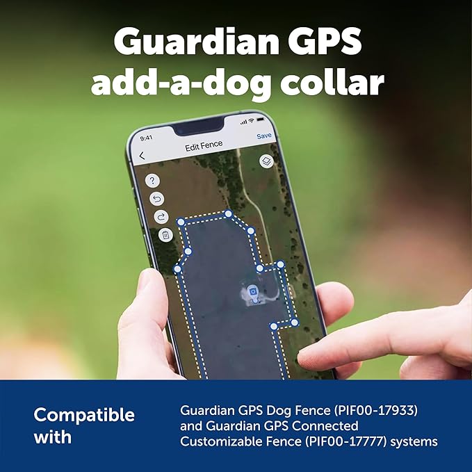 PetSafe Guardian GPS Dog Fence Add-A-Dog Collar - Add-On for Guardian GPS Dog Fence System - Backed with the Worlds Safest GPS Fence Technology - Long Battery - Tone, Vibration & 10 Levels of Static
