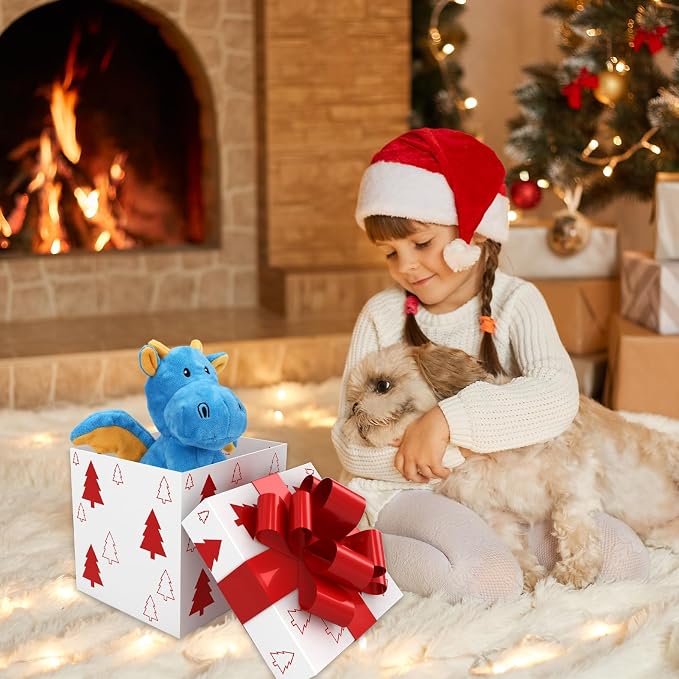 Letsmeet Dog Toys for Puppy Toys, Interactive Plush Dog Toy with Squeaker and Crinkle Paper, Suitable for Reducing Boredom and Anxiety, Cute Pet Toy for Small, Medium and Large Dogs