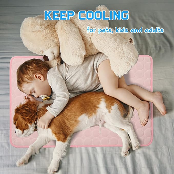 Dog Cooling Mat, Upgraded Arc-Chill Cooling Mat for Dogs Q-Max>0.4, Washable Dog Cooling Pad, Non-Slip Portable Cooling Pad for Dogs, Self-Cooling Bed for Small Medium Large Dogs Cats Indoor Outdoor