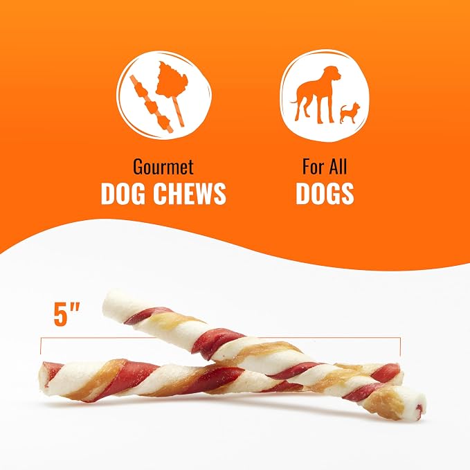 Good 'n' Fun Twists Long-Lasting Dog Treat, With Real Proteins, Beef Hide and Premium Chicken, Supports Dental Health, Mental Stimulation, 70 count