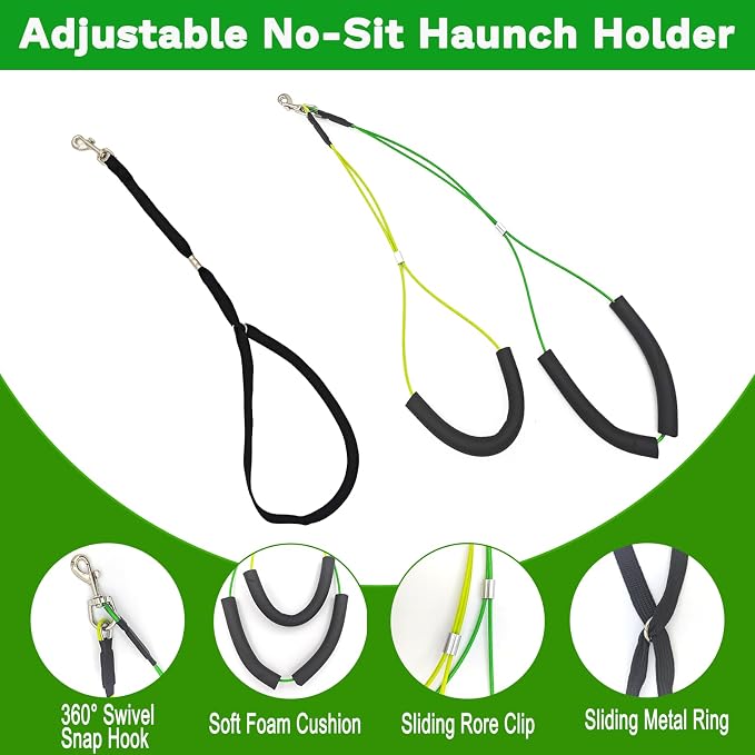 Dog Grooming Arm with Clamp, Hammock Assistant, Dog Grooming Table Arm with Dog Grooming Harnesses for Small Pets, Dog Grooming Stand for Hair Cutting Blowing Washing Bathing Nail Trimming Clipping