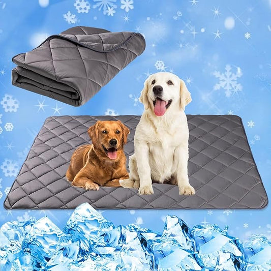Paw Legend Dog Cool Mat for Dogs & Cats - Cool Tech Fabric, Washable Dog Sleeping Pad for Kennel, Sofa, Bed, Floor, Car Seats - Summer Cooling Blanket, Small