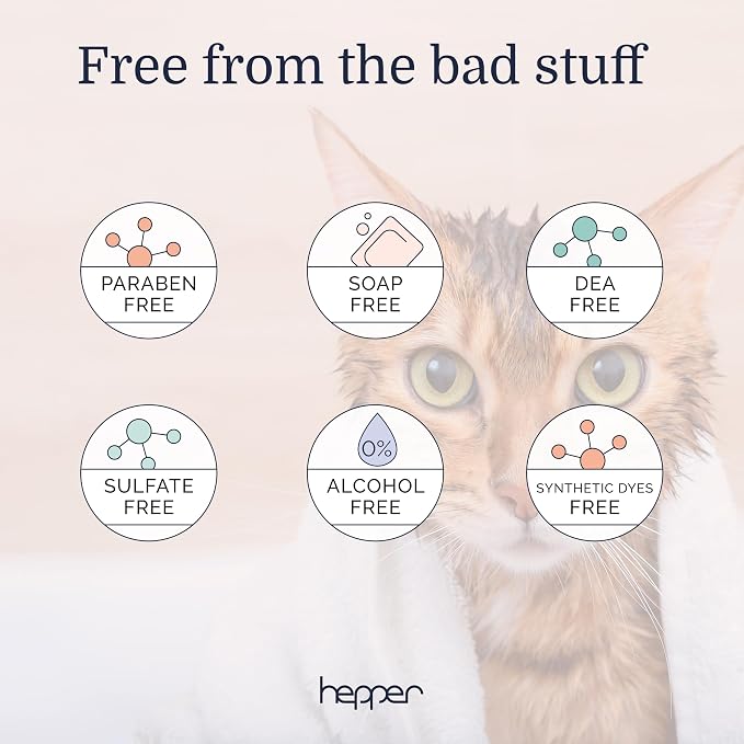 Hepper Pet Conditioner and Moisturiser - Scented Dog Conditioner & Detangler. Perfect for Long Hair, Short Hair, Dry Skin, Shedding Control, Allergies, and Puppy Coats! Cucumber and Aloe Scented.