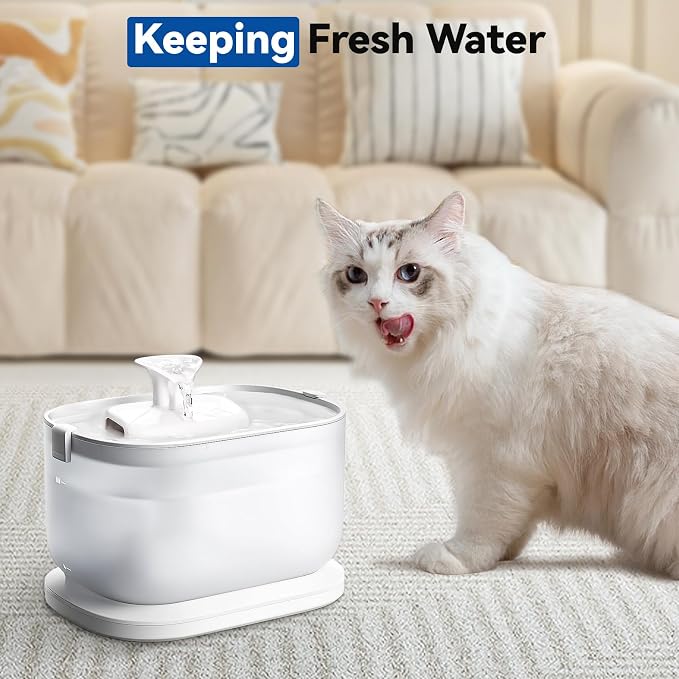 24 Packs for Petlibro Cat Water Fountain Filters Replacement, Compatible with PETLIBRO®Dockstream Cat Water Fountain PLWF005 PLWF115 PLWF105 (12 Replacement Water Filters + 12Pre-Filter Sponges)