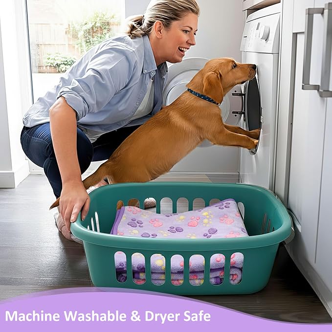 Dog Blankets for Medium Dogs, Cat, Premium Soft Dog Blankets for Small Dog Washable, Puppy Blanket Dogs Essentials for Puppies (1, Purple, 41" x 30")