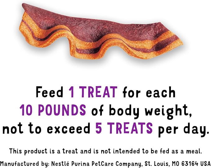 Purina Beggin' Strips with Real Meat Dog Training Treats with Bacon and Cheese Flavors - 26 oz. Pouches,(Pack of 4)