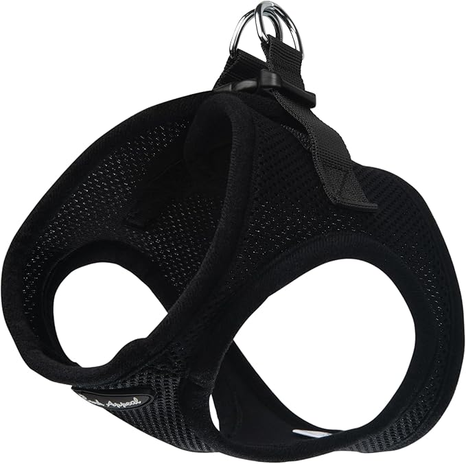 Bark Appeal Black Step-in Dog Harness for Extra Small Sized Pets – Updated Sizing, Re-Measuring is Essential – Soft Vest Harness – Anti-Choke with Adjustable Strap & Heavy Duty Clip – XXS