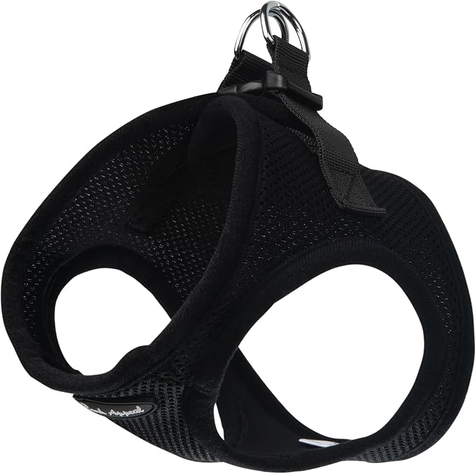 Bark Appeal Black Step-in Dog Harness for Large to Extra Large Sized Pets – Updated Sizing, Re-Measuring is Essential – Soft Vest Harness – Anti-Choke with Adjustable Strap & Heavy Duty Clip – XL
