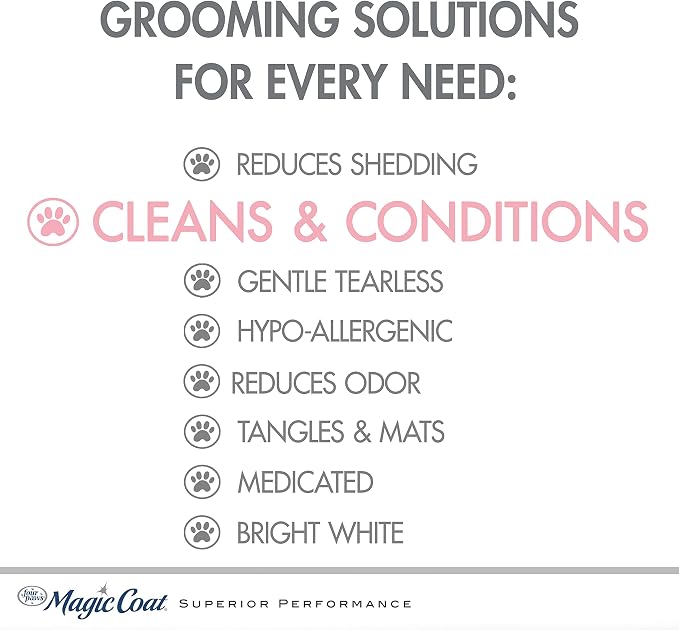 Four Paws Magic Coat Cleans & Conditions 2-in-1 Shampoo and Conditioner for Dogs, Moisturizing Dog Wash for Itchy Dry Skin, Dog Grooming, Calming Water Scent, 16 Ounce