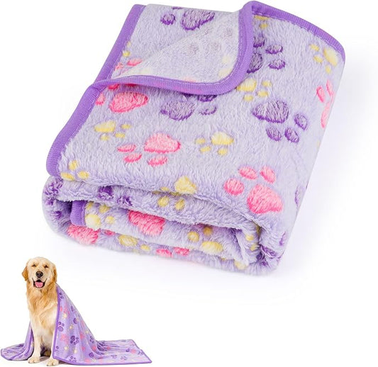Dog Blankets for Medium Dogs, Cat, Premium Soft Dog Blankets for Small Dog Washable, Puppy Blanket Dogs Essentials for Puppies (1, Purple, 41" x 30")