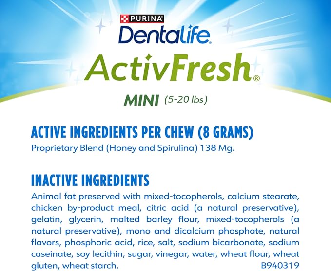 DentaLife ActivFresh Pack of 2 Dog Chews for Small Dogs, Dental Chews to Freshen Breath, Chicken Flavor, 13.5 oz. Each, 45 Each/90 Total - 45 Ct. Pouch