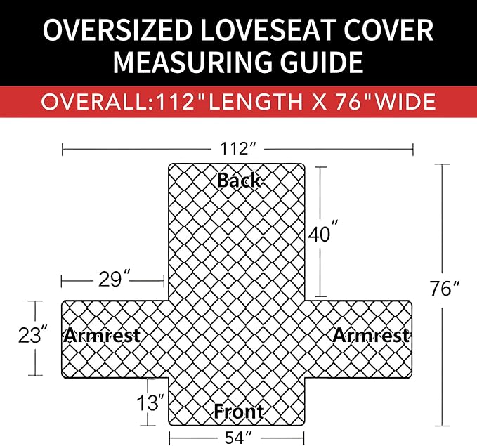 Easy-Going Sofa Slipcover Reversible Loveseat Sofa Cover Couch Cover for 2 Cushion Couch Furniture Protector with Elastic Straps for Pets Kids Dog Cat (Oversized Loveseat, Green/Christmas Red)