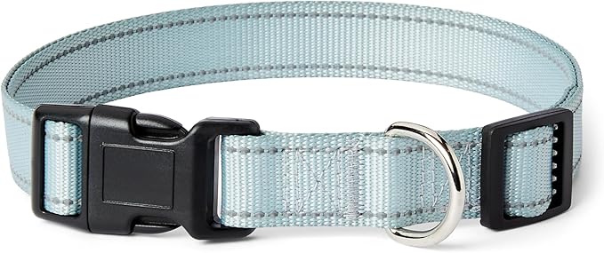 Amazon Basics Reflective Polyester Dog Collar with Quick-Release Buckle, Adjustable, XL