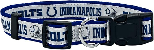 Pets First NFL Indianapolis Colts Licensed PET COLLAR, Large - Heavy-Duty, Strong, and Durable Dog Collar. Available in 31 Football Teams and 4 Sizes