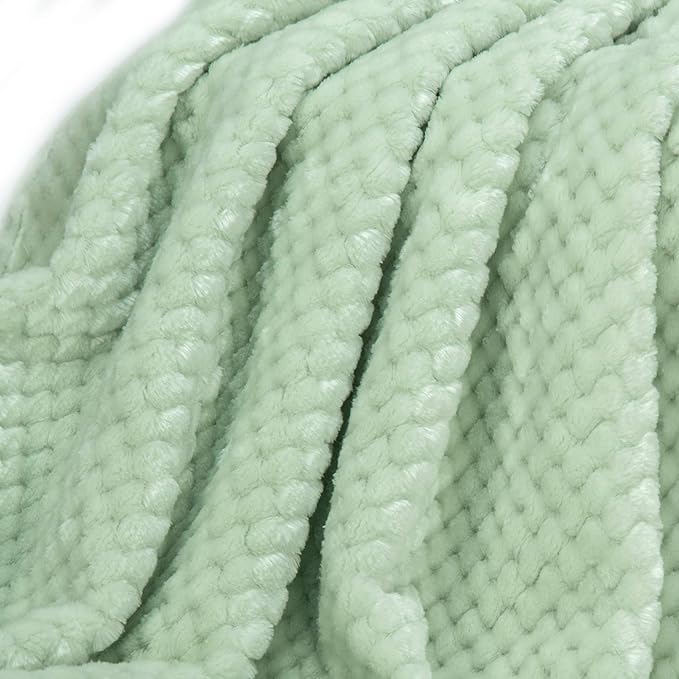 Warm Soft Fuzzy Dog or Cat Blanket, Plush Fleece Throws for Puppy, Kitten, Medium, Large Dogs - Mint (S/24" x 32")