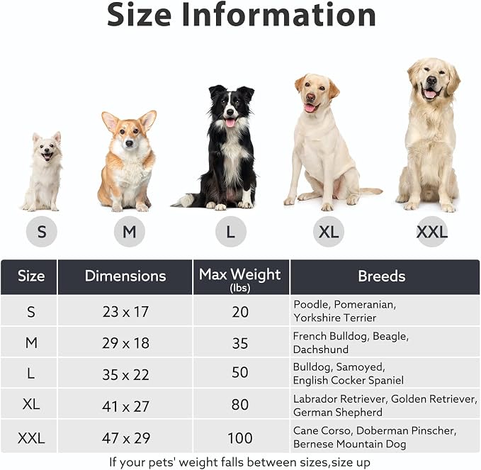 JOEJOY XL Dog Beds Large Sized Dog, Orthopedic Big Dogs Crate Bed with Washable Removable Cover, Extra Thick Egg-Crate Memory Foam Pet Beds up to 80 lbs, Blue, 41"x27"