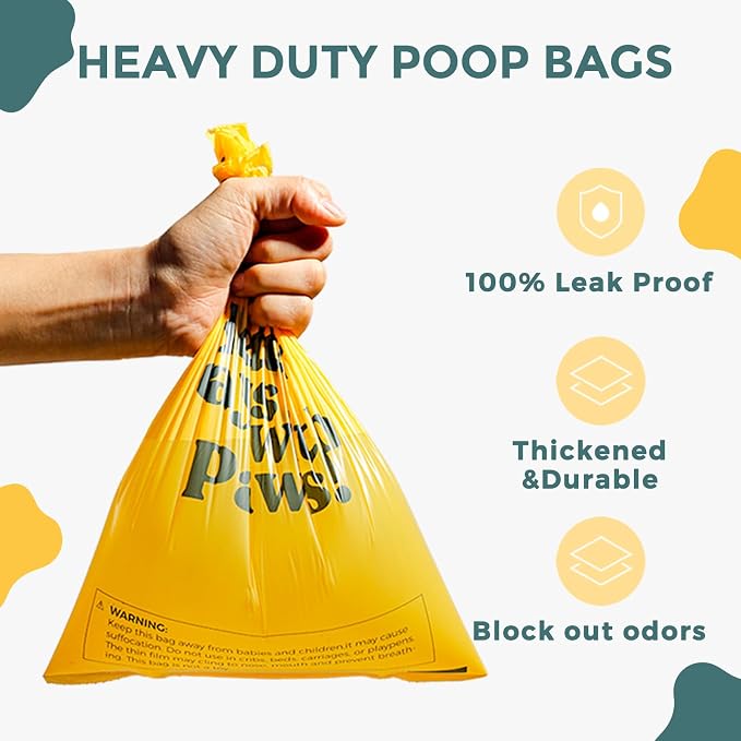 Dog Poop Bags Rolls Guaranteed Leak Proof and Extra thick Poop Bags for Dogs,600 Count 40 Rolls,Lavender Scented, Cornstarch Based Doggie Poop Bag for Puppy and Big Dogs