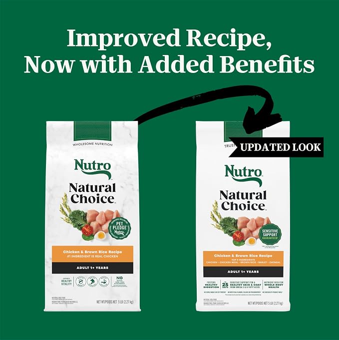 Nutro Natural Choice Dry Dog Food, Adult Dog Food Dry Chicken and Brown Rice Recipe, 5 lbs.