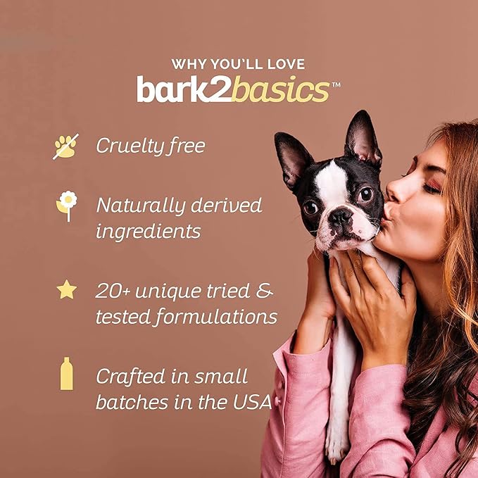 Bark2Basics Face Furst Scrub Dog Shampoo | 1 Gallon, Exfoliates and Gently Cleans Facial Area, Helps Remove Tear Stains, Washes Away Impurities and Dead Skin Cells, Soap and Cruelty Free