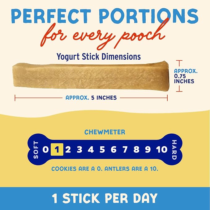 Himalayan Dog Chew Cranberry Honey Yogurt Sticks for Dogs | Protein-Rich Treats with Prebiotics & Probiotics | Lactose-Free, Grain-Free, Gluten-Free | Healthy Yogurt Chews for All Breeds | 5 Count