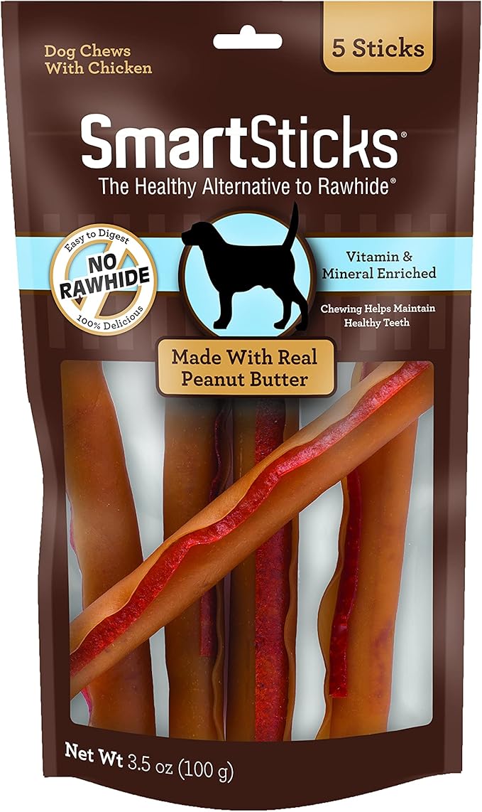 SmartBones SmartSticks, Treat Your Dog to a Rawhide-Free Chew Made With Real Meat and Vegetables