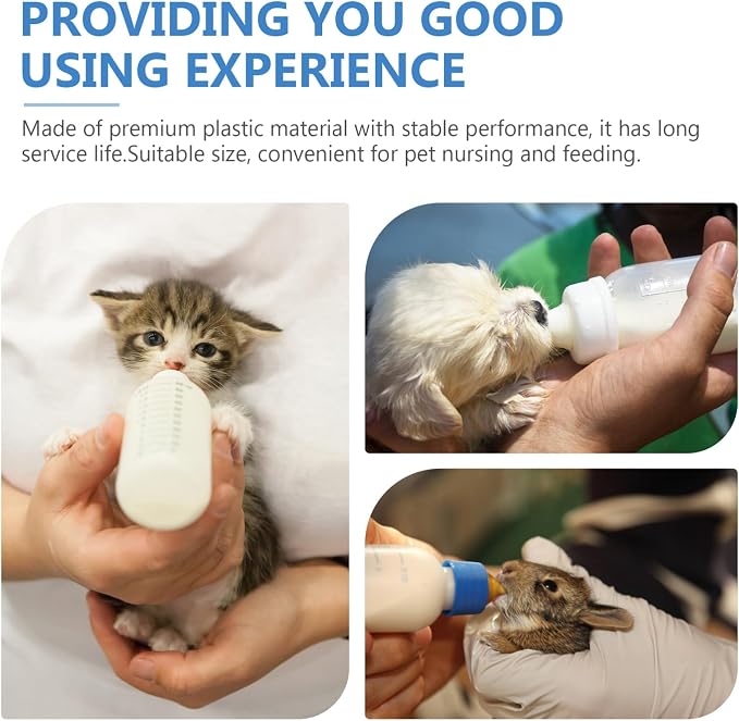 9pcs Pet Nursing Bottle for Kittens and Puppies Feeding Nipple for Pets Easy to Use