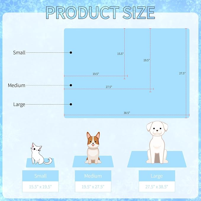 NACOCO Summer Pet Cooling Mat - Cat Dog Cushion Pad Sleeping Cool Lemon Comfortable Soft for Pets Kids and Adults (Dark Blue Lemon, M)