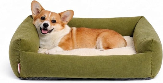 Washable Medium Dog Bed Medium Size Dog, Rectangle Dog Beds for Medium Dogs, Orthopedic Dog Bed, Warming Soft Calming Sleeping Puppy Bed Durable Pet Bed with Anti-Slip Bottom 30 Inches