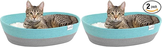 Kitty City Cat Bed, Cotton, 14" W x 19" L x 5" H (Pack of 2)