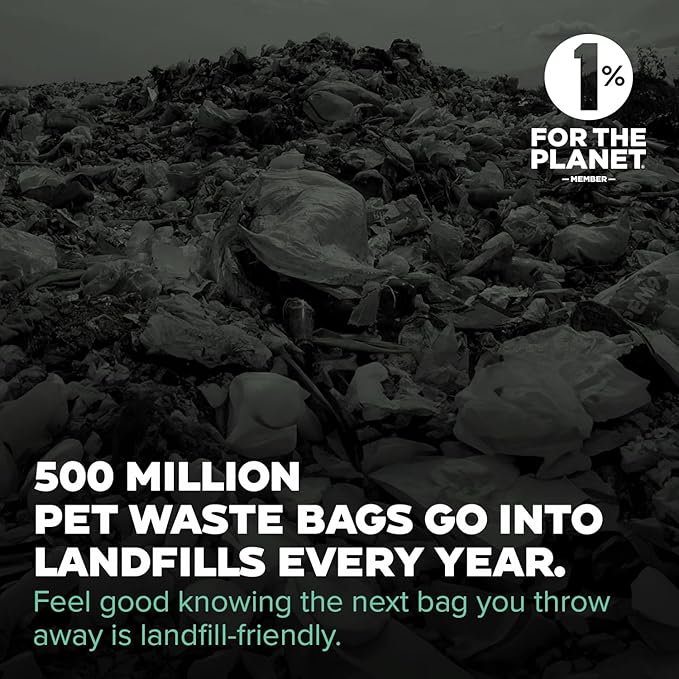 Doggy Do Good - 180 Count, Heavy Duty Poop Bags for Dogs with Handles - Standard Size - Dog Waste Bags Made with 50% Recycled Plastic + 15% Biobased Material - Landfill-Friendly, Unscented, Leak-Proof