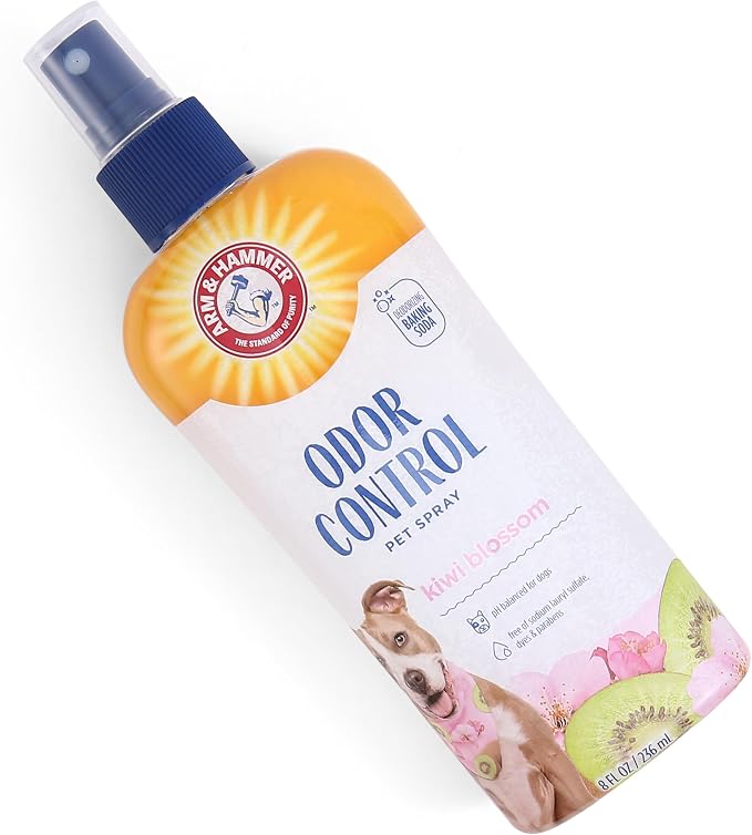 Arm & Hammer for Pets Super Deodorizing Spray for Dogs | Best Odor Eliminating Spray for All Dogs & Puppies | Fresh Kiwi Blossom Scent That Smells Great, 6.7 Ounces - 2 Pack