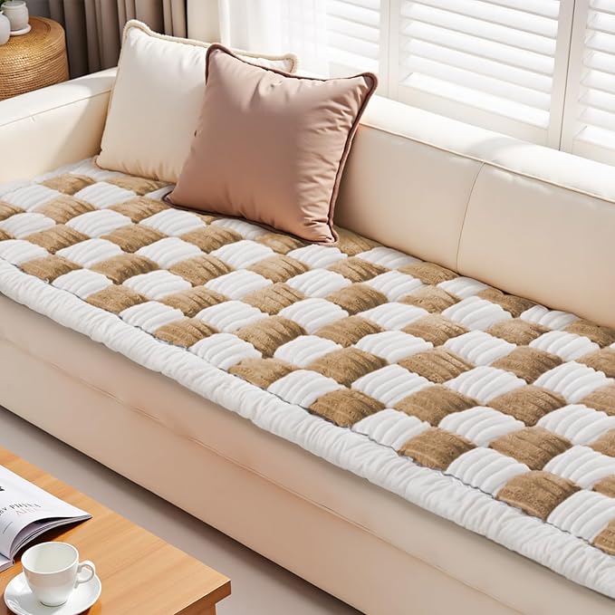 Couch Cushion Cover for dogs Sofa Cover Washable Pet Love Seat Couch Covers for Sofa Slipcover Couch Protector Blanket for Dog Sofa Cushion Covers for Pet Washable Pad Light Brown 70x210cm/27.6x82.7in