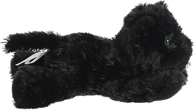 Aurora® Adorable Mini Flopsie™ Onyx™ Stuffed Animal - Mini Companions Ready for Playful Adventures - for Kids All Ages, Toddlers, Adults, and Families - Black 8 Inches