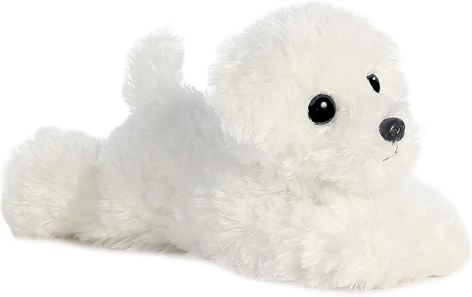 Aurora® Adorable Mini Flopsie™ Snowball™ Stuffed Animal - Mini Companions Ready for Playful Adventures - for Kids All Ages, Toddlers, Adults, and Families - White 8 Inches