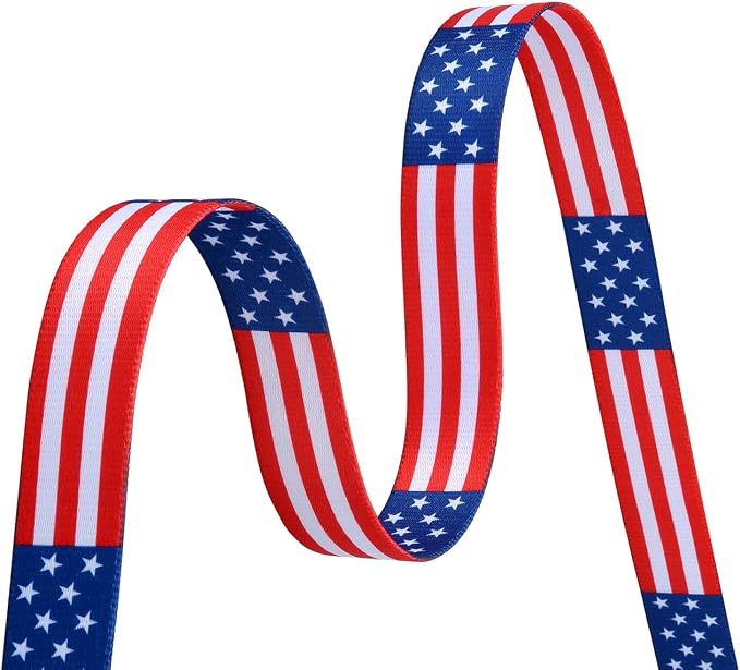 Mihqy American Flag Dog Collar and Leash Set- Patriotic, US Flag Pattern, Star & Stripes, Fourth of July Dog Collar, Adjustable for Small Medium Large Dogs(Classic US Set,M)