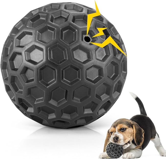 DISSKNIC Indestructible Squeaky Dog Balls Puppy Toys, Interactive Dog Toys for Small Dogs, Puppy Chew Toys for Teething and Relax, Dogs Chew Toy Balls Small Toys for Small Breed