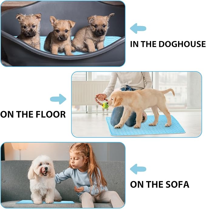 Dog Cooling Mat, Upgraded Arc-Chill Cooling Mat for Dogs Q-Max>0.4, Washable Dog Cooling Pad, Non-Slip Portable Cooling Pad for Dogs, Self-Cooling Bed for Small Medium Large Dogs Cats Indoor Outdoor