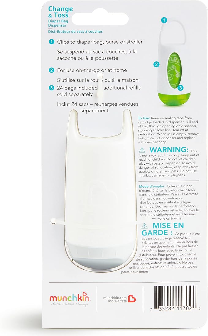 Munchkin® Arm and Hammer Diaper Bag Dispenser and 24 Diaper Disposal Bags